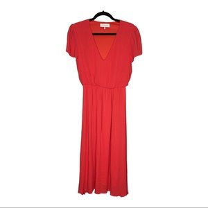 WAYF Pink Color Midi Dress | Small